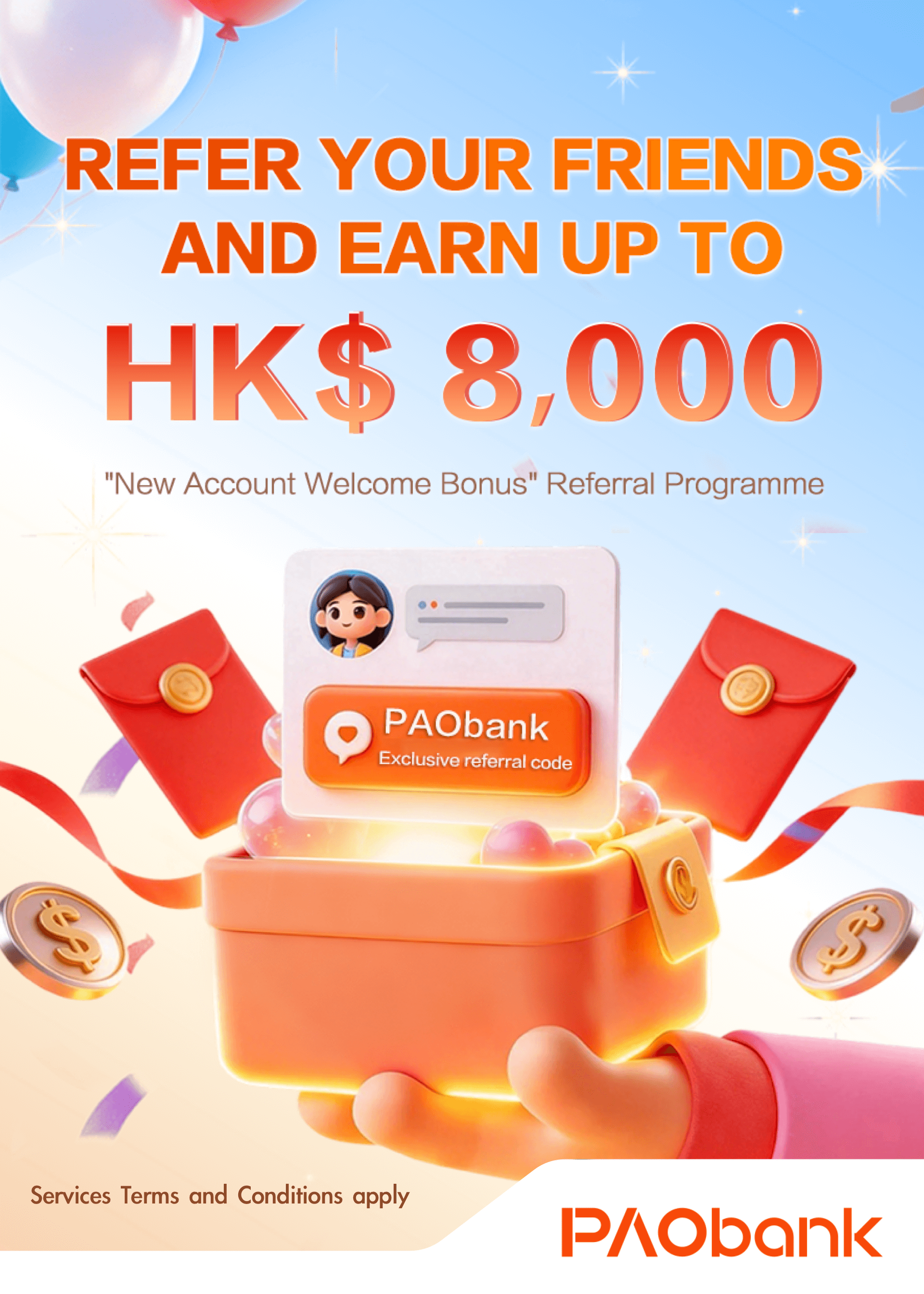 New Account Welcome Bonus Referral Programme